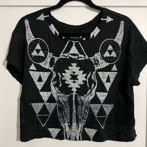 Express cropped western tshirt